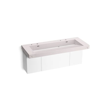 Kohler Constellation 60In Wall-Mount Trough Lavatory System In Et Statuario 81032-BPW-KES